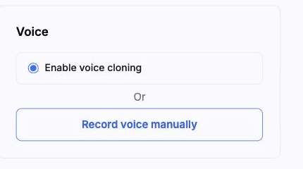Campaign voice cloning and manual recording controls