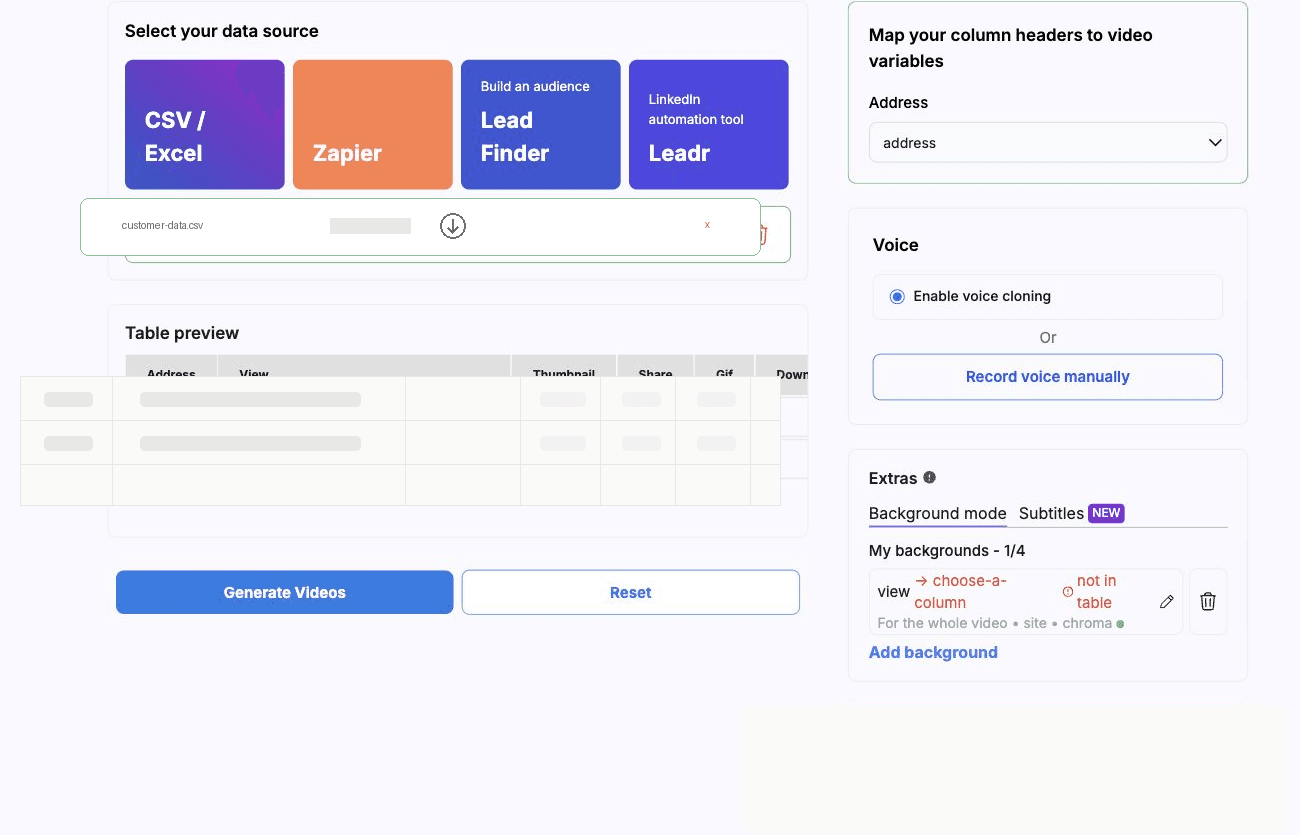 AI Studio campaign setup screen