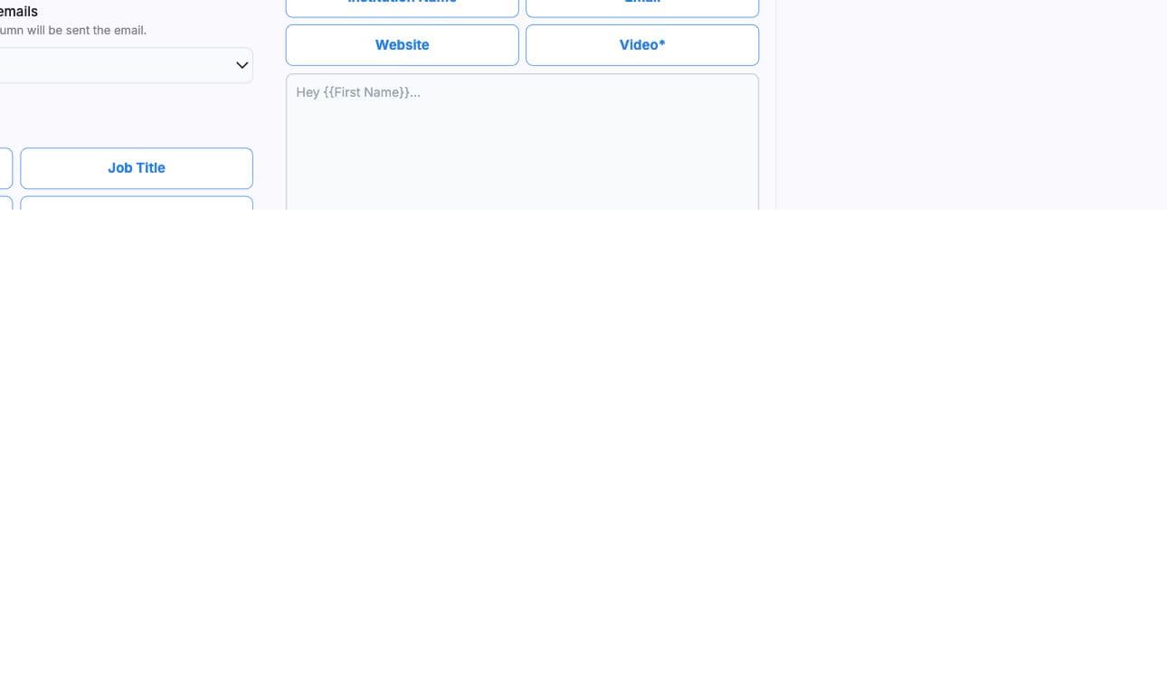 Generated video campaign email delivery panel